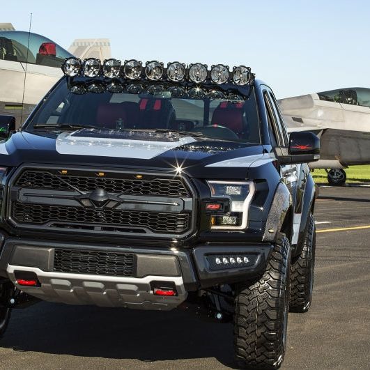 KC HiLiTES 17-18 Ford Raptor 57in. Pro6 Gravity LED 9-Light 180w Combo Beam Overhead Light Bar Sys-Light Bars & Cubes-KC HiLiTES-KCL91333-SMINKpower Performance Parts