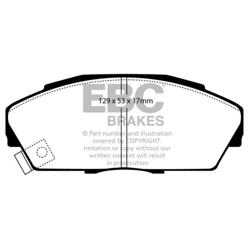 EBC 92-94 Acura Integra 1.7 Vtec Yellowstuff Front Brake Pads-Brake Pads - Performance-EBC-EBCDP4719/2R-SMINKpower Performance Parts