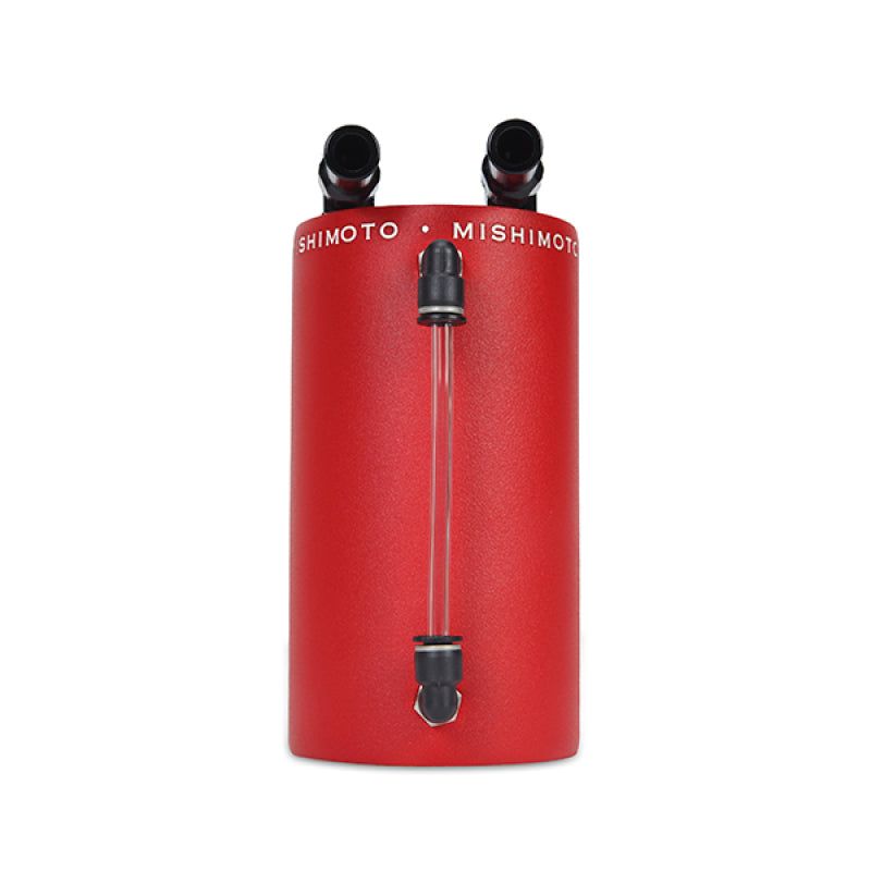 Mishimoto Large Aluminum Oil Catch Can - Wrinkle Red-Oil Catch Cans-Mishimoto-MISMMOCC-LAWRD-SMINKpower Performance Parts