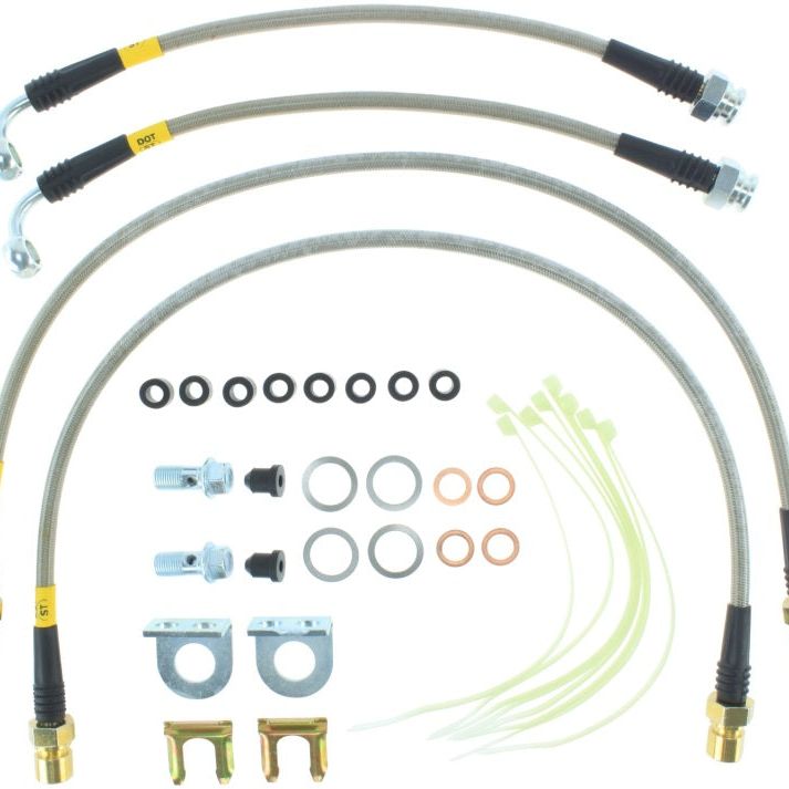 StopTech 12-14 Ford Raptor Stainless Steel Rear Brake Lines-Brake Line Kits-Stoptech-STO950.61516-SMINKpower Performance Parts