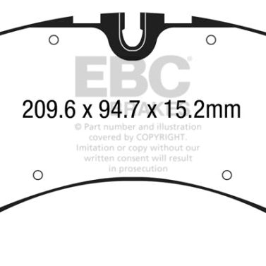 EBC 14+ Porsche Macan (Cast Iron Rotors only) 3.0 Twin Turbo Yellowstuff Front Brake Pads-Brake Pads - Performance-EBC-EBCDP42203R-SMINKpower Performance Parts