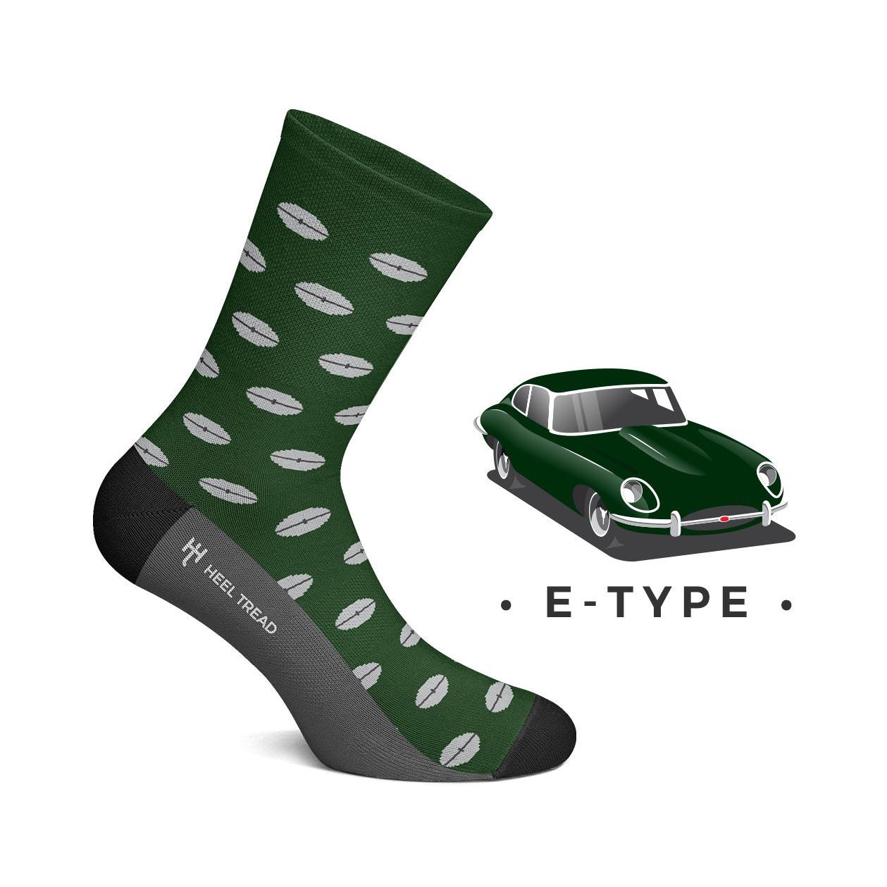 E-Type Socks - SMINKpower Performance Parts HT-E-TypeSocks-L Heel Tread