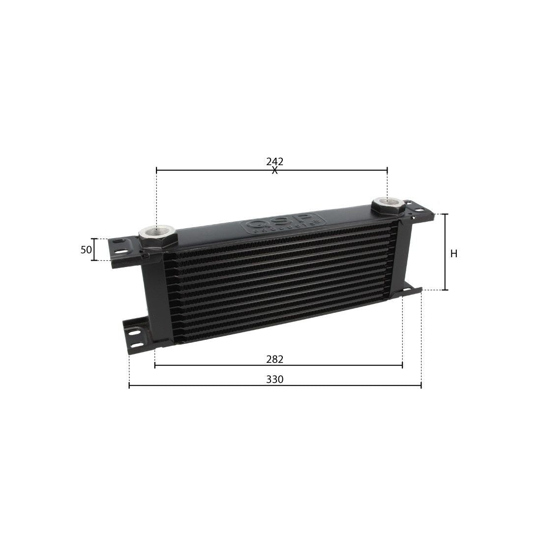 Oil cooler 330mm 13 row - SMINKpower Performance Parts QSPQOC33013 Qsp