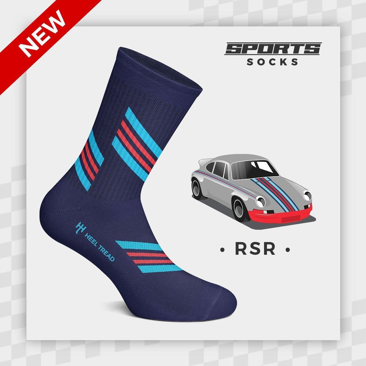 RSR Sports Socks - SMINKpower Performance Parts HT-RSR-Sports-Socks-L Heel Tread
