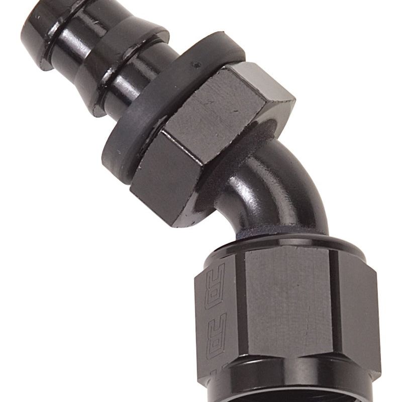 Russell Performance -10 AN Twist-Lok 45 Degree Hose End (Black) - SMINKpower Performance Parts RUS624103 Russell
