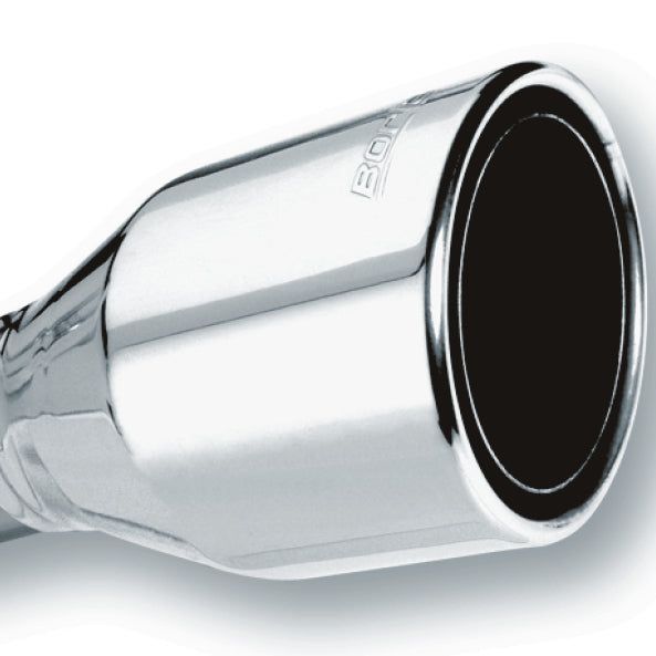 Borla 2.5in Inlet 4.5in Round Rolled Angle Cut Phantom X 7.75in Long Embossed Universal Exhaust Tips-Tips-Borla-BOR20247-SMINKpower Performance Parts