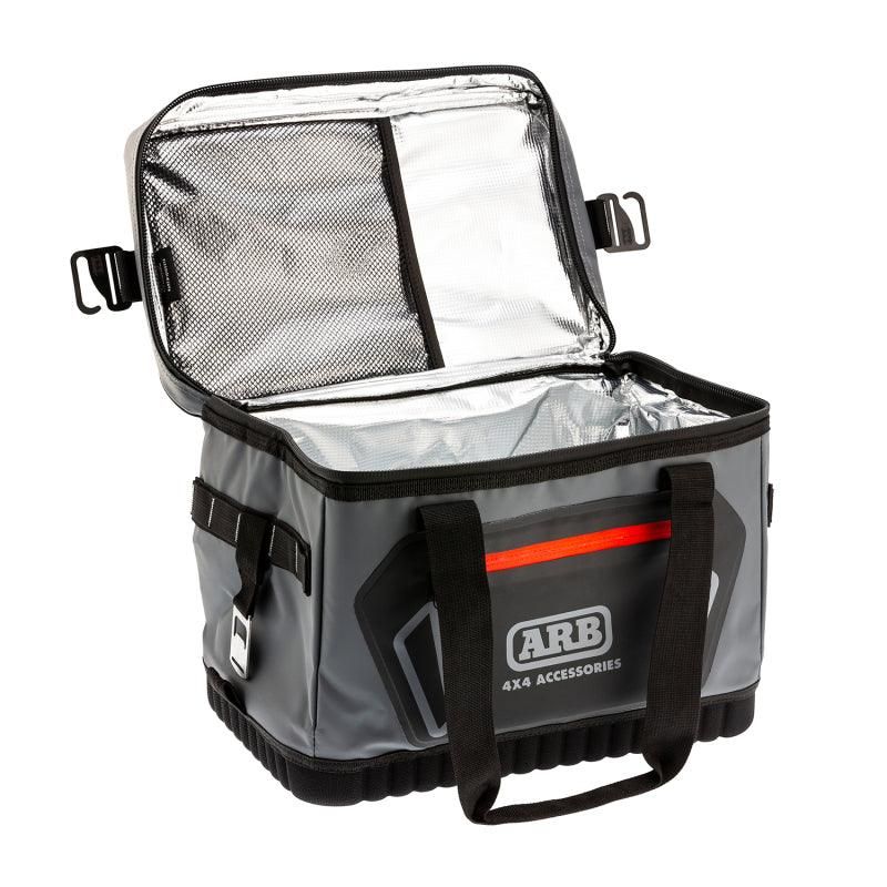 ARB Cooler Bag Charcoal w/ Red Highlights 15in L x 11in W x 9in H Holds 22 Cans - arb-cooler-bag-charcoal-w-red-highlights-15in-l-x-11in-w-x-9in-h-holds-22-cans