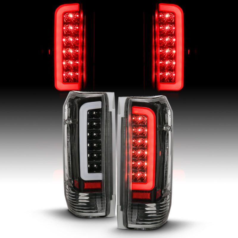 ANZO 1987-1996 Ford F-150 LED Taillights Black Housing Clear Lens (Pair)-Tail Lights-ANZO-ANZ311350-SMINKpower Performance Parts