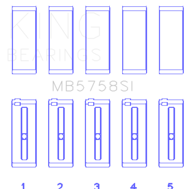 King 2007 Mini Cooper (Size STD) Main Bearing Set-Bearings-King Engine Bearings-KINGMB5758SI-SMINKpower Performance Parts