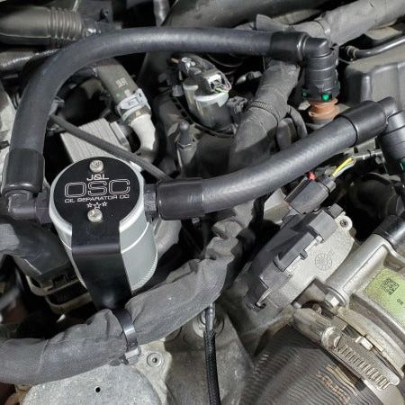 J&L 17-20 Lincoln Continental/MKZ 3.0L EcoBoost Passenger Side Oil Separator 3.0 - Clear Anodized - SMINKpower Performance Parts JLT3079P-C J&L