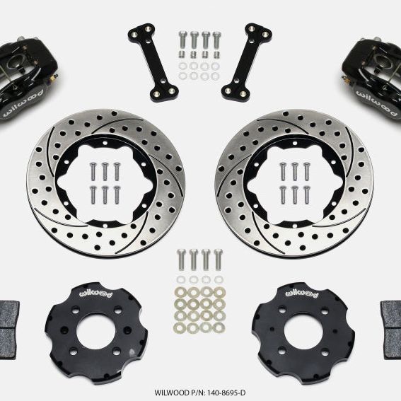 Wilwood Forged Dynalite Front Hat Kit 11.00in Drilled Integra/Civic w/Fac.240mm Rtr - wilwood-forged-dynalite-front-hat-kit-11-00in-drilled-integra-civic-w-fac-240mm-rtr