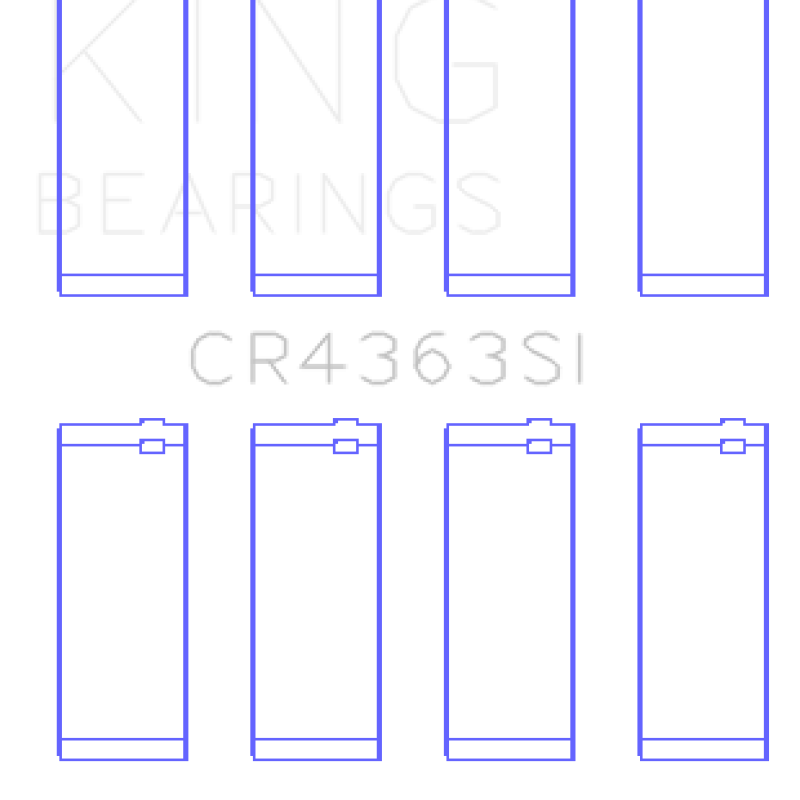 King GM 134 DOHC Ecotec 2.2L Connecting Rod Bearings - Set of 4 Pairs-Bearings-King Engine Bearings-KINGCR4363SI-SMINKpower Performance Parts