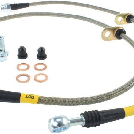 StopTech 06+ Civic Si Stainless Steel Front Brake Lines-Brake Line Kits-Stoptech-STO950.40011-SMINKpower Performance Parts