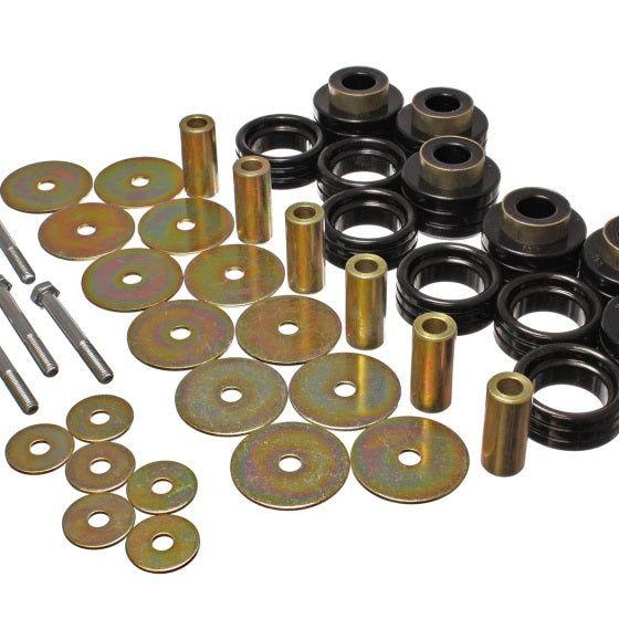 Energy Suspension Body Mount Set Inc. Hardware - Black-Bushing Kits-Energy Suspension-ENG5.4113G-SMINKpower Performance Parts