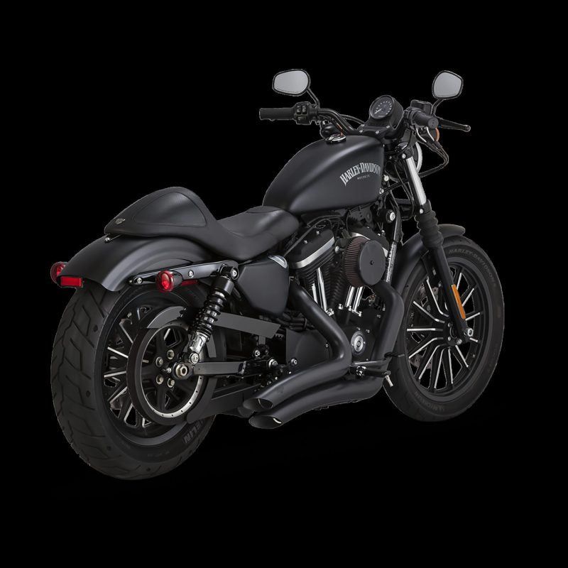 Vance & Hines HD Sportster 14-22 Big Radius 2-2 Black PCX Full System Exhaust - SMINKpower Performance Parts VAH46367 Vance and Hines