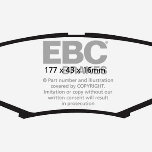 EBC 06-11 Dodge Nitro 3.7 Yellowstuff Rear Brake Pads-Brake Pads - Performance-EBC-EBCDP41799R-SMINKpower Performance Parts