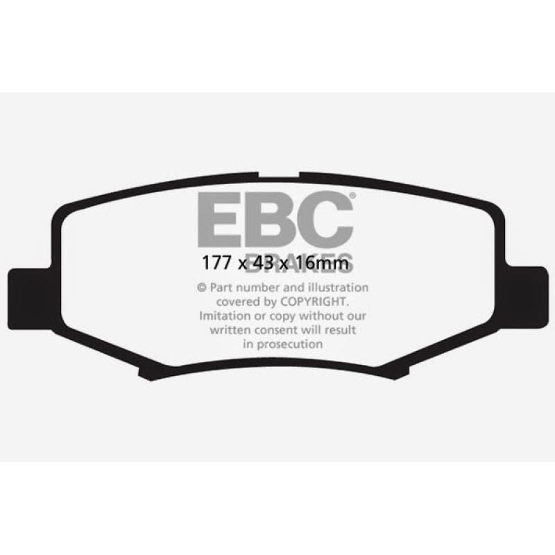 EBC 06-11 Dodge Nitro 3.7 Greenstuff Rear Brake Pads-Brake Pads - Performance-EBC-EBCDP61799-SMINKpower Performance Parts