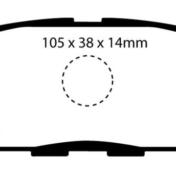 EBC 08-13 Infiniti EX35 3.5 Redstuff Rear Brake Pads-Brake Pads - Performance-EBC-EBCDP31955C-SMINKpower Performance Parts