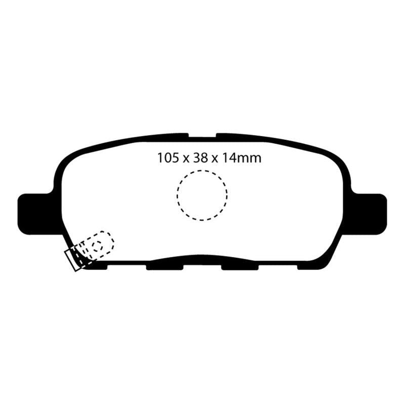 EBC 08-13 Infiniti EX35 3.5 Yellowstuff Rear Brake Pads-Brake Pads - Performance-EBC-EBCDP41955R-SMINKpower Performance Parts