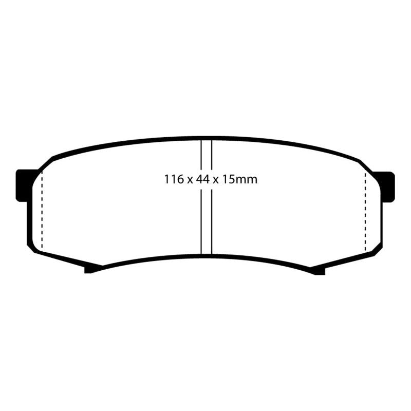 EBC 10+ Lexus GX460 4.6 Yellowstuff Rear Brake Pads-Brake Pads - Performance-EBC-EBCDP4993R-SMINKpower Performance Parts