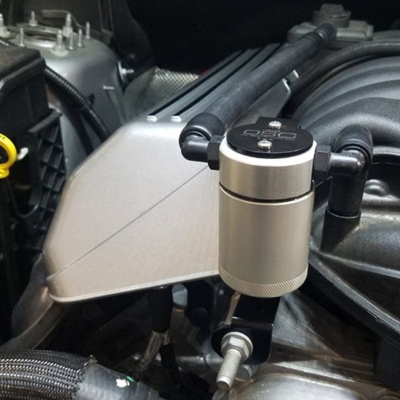 J&L 11-23 Dodge Charger SRT 6.4L Hemi Passenger Side Oil Separator 3.0 - Clear Anodized-Oil Separators-J&L-JLT3063P-C-SMINKpower Performance Parts