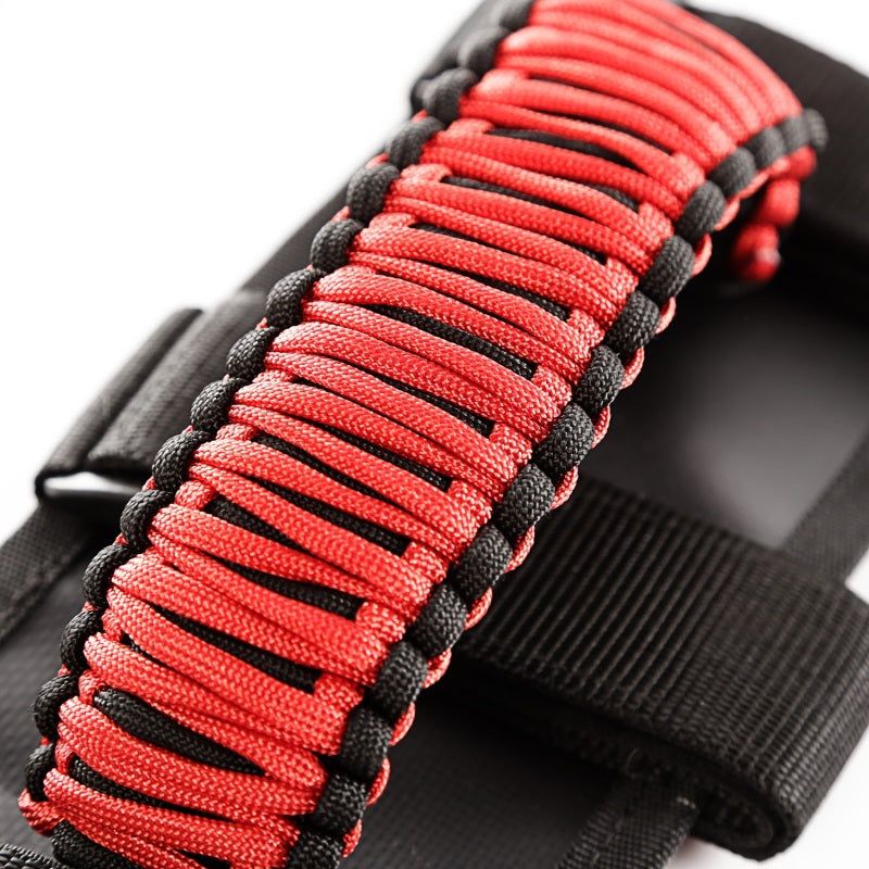 Rugged Ridge Paracord Grab Handles Red/Black Pair-Dash & Interior Trim-Rugged Ridge-RUG13505.31-SMINKpower Performance Parts