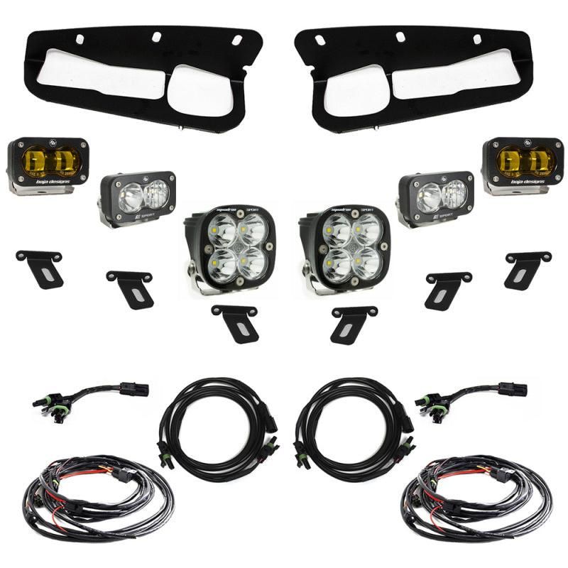 Baja Designs 21-22 Ford Bronco w/Steel Bumper S2 SAE Sportsmen Fog Pocket Light Kit - Amber - SMINKpower Performance Parts BAJ448178 Baja Designs