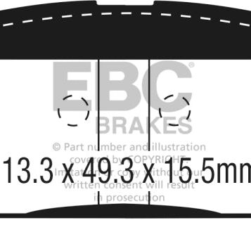 EBC 15+ Chevrolet Colorado 2.5 Yellowstuff Rear Brake Pads-Brake Pads - Performance-EBC-EBCDP43045R-SMINKpower Performance Parts