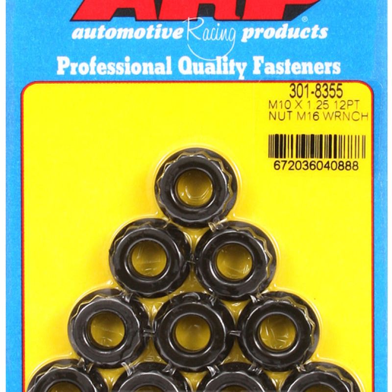 ARP M10 x 1.25 (5) 12-Point Nut Kit (Pack of 10)-Hardware Kits - Other-ARP-ARP301-8355-SMINKpower Performance Parts