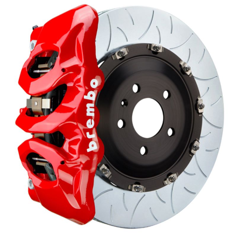 Brembo 15-19 Volkswagen Golf R Front GT BBK 6 Piston Cast 380x34 2pc Rotor Slotted Type3-Red