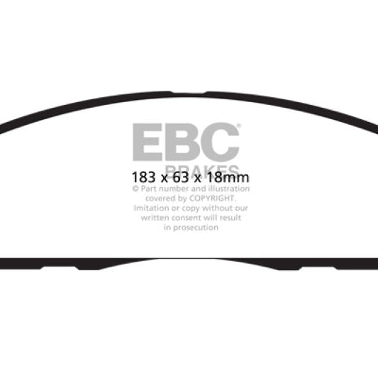 EBC 12+ Chrysler Town & Country 3.6 Yellowstuff Front Brake Pads - SMINKpower Performance Parts EBCDP41888R EBC