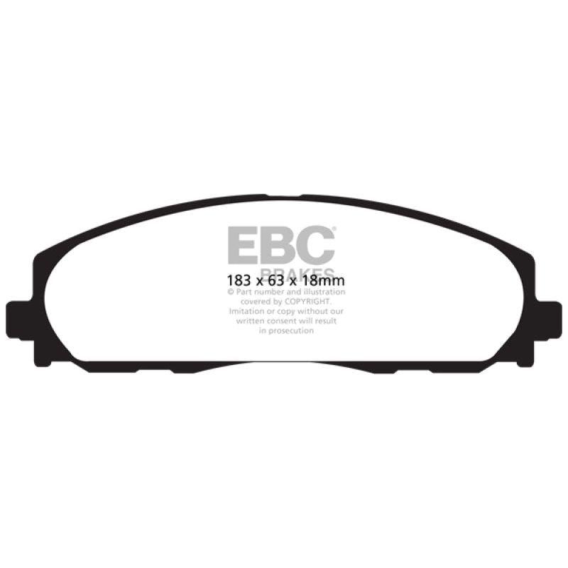 EBC 2016+ Chrysler Pacifica (Ru) 3.6L Extra Duty Front Brake Pads - SMINKpower Performance Parts EBCED91888 EBC