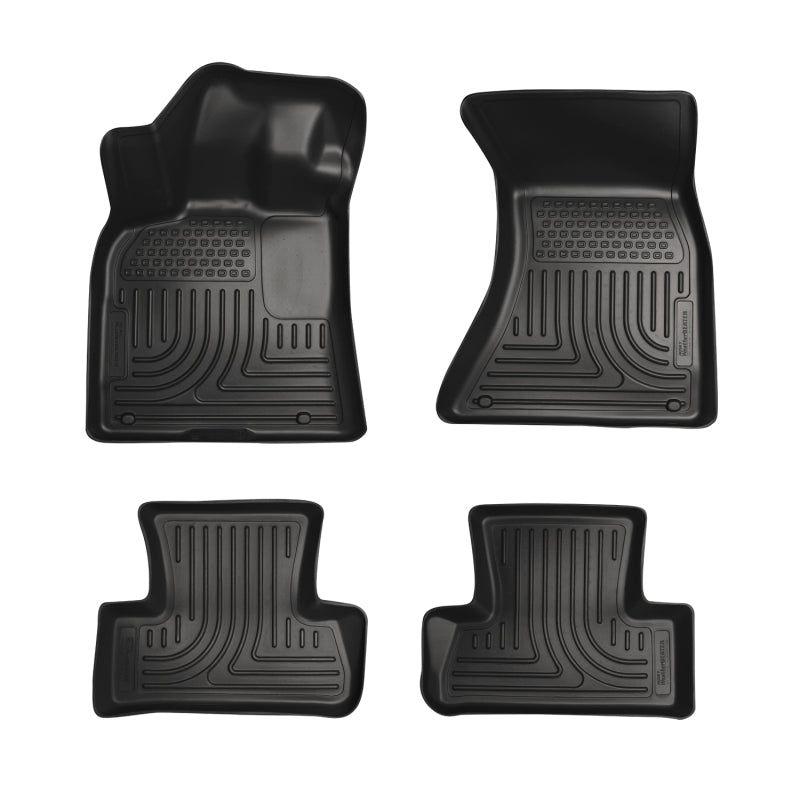 Husky Liners 11-12 Dodge Charger/Chrysler 300 WeatherBeater Combo Black Floor Liners-Floor Mats - Rubber-Husky Liners-HSL98061-SMINKpower Performance Parts