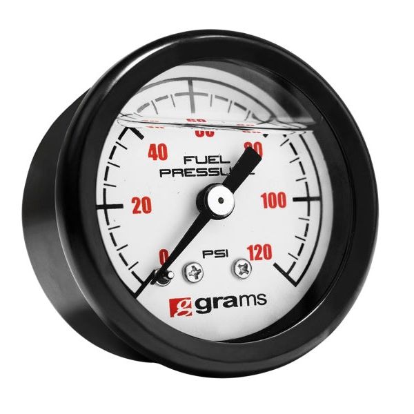 Grams Performance Universal 0-120 PSI Fuel Pressure Guage - White Face-Fuel Pressure Regulators-Grams Performance-GRPG2-99-1200W-SMINKpower Performance Parts