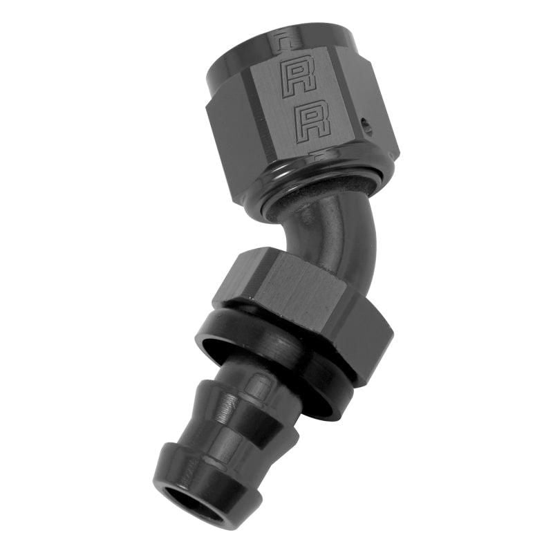 Russell Performance -8 AN Twist-Lok 45 Degree Hose End (Black) - SMINKpower Performance Parts RUS624093 Russell