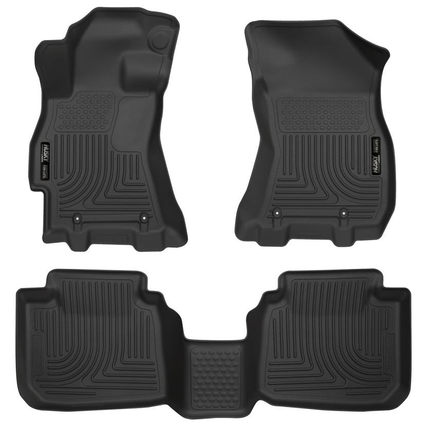 Husky Liners 2015 Subaru Legacy/Outback Weatherbeater Black Front & 2nd Seat Floor Liners-Floor Mats - Rubber-Husky Liners-HSL99671-SMINKpower Performance Parts