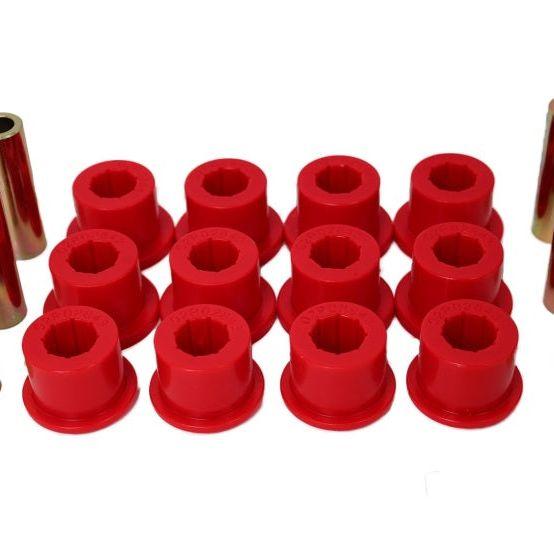 Energy Suspension 05-14 Toyota Tacoma Rear Leaf Spring Bushings - Red-Bushing Kits-Energy Suspension-ENG8.2116R-SMINKpower Performance Parts