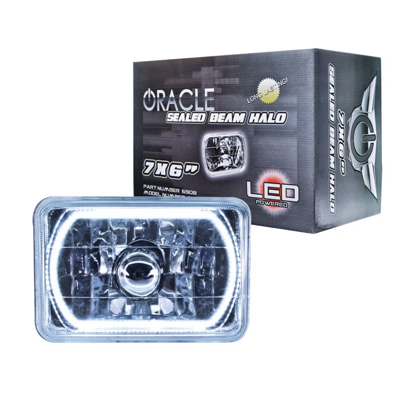 Oracle Pre-Installed Lights 7x6 IN. Sealed Beam - White Halo - SMINKpower Performance Parts ORL6908-001 ORACLE Lighting