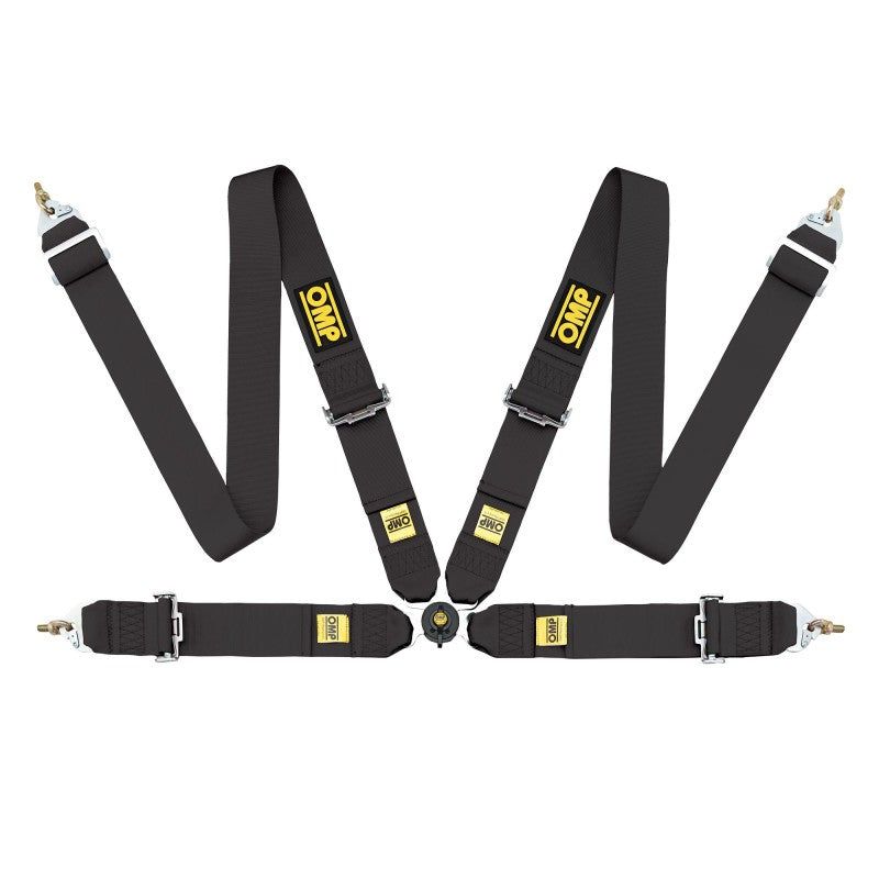OMP Safety Harness First 3In 4 Points Black Fia 8854/98-Seat Belts & Harnesses-OMP-OMPDA0-0801-B01-071-SMINKpower Performance Parts