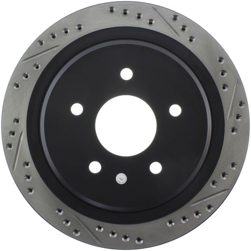 StopTech 97-10 Chevy Corvette Slotted & Drilled Rear Left Rotor-Brake Rotors - Slot & Drilled-Stoptech-STO127.62061L-SMINKpower Performance Parts