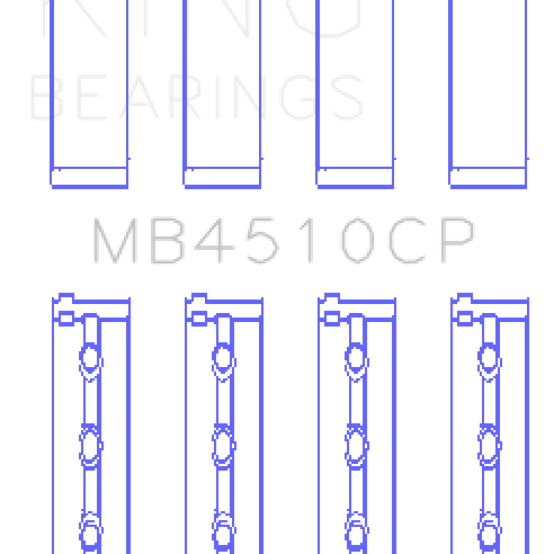 King 2005-2012 Nissan VQ40DE 6 Cyl (Size STD) Performance Main Bearing Set - SMINKpower Performance Parts KINGMB4510CP King Engine Bearings