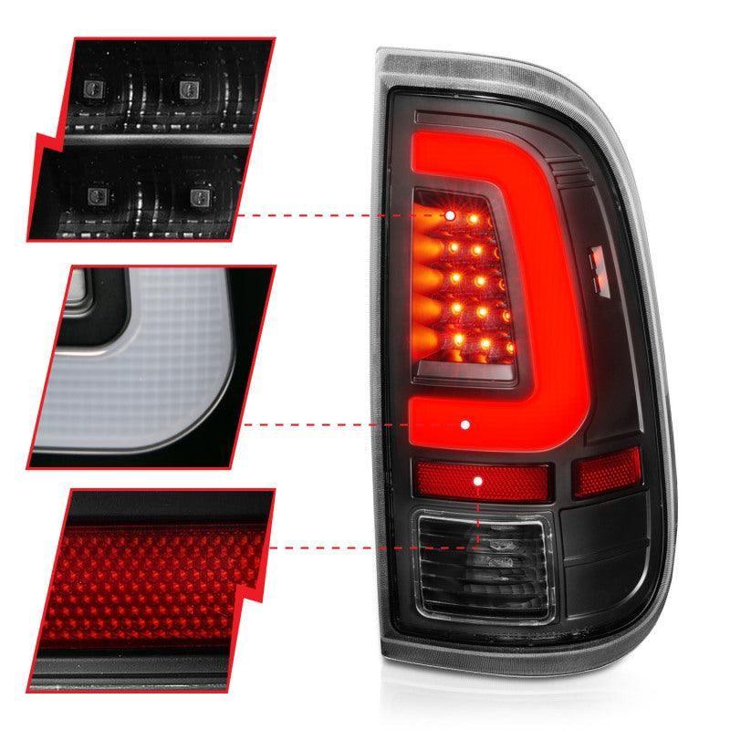 ANZO 2008-2016 Ford F-250 LED Taillights Black Housing Clear Lens (Pair) - SMINKpower Performance Parts ANZ311356 ANZO