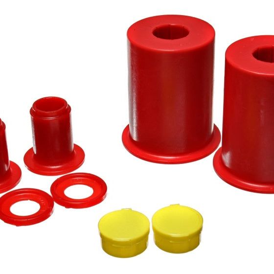 Energy Suspension 05-13 Ford Mustang Red Front Lower Control Arm Bushings (Must reuse outer metal sh-Bushing Kits-Energy Suspension-ENG4.3165R-SMINKpower Performance Parts