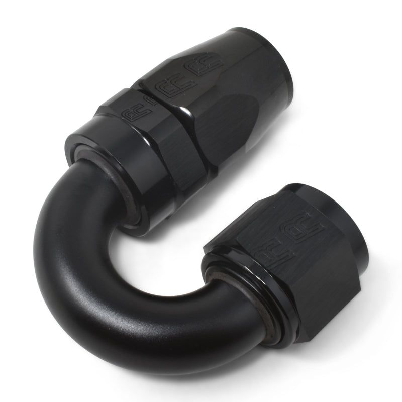 Russell Performance -8 AN Black 180 Degree Full Flow Swivel Hose End - SMINKpower Performance Parts RUS613515 Russell