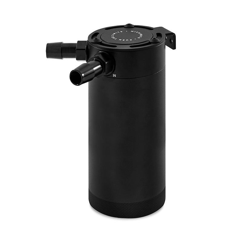 Mishimoto 2-Port Universal XL Baffled Catch Can - Black-Oil Catch Cans-Mishimoto-MISMMBCC-CBTWO-XLBK-SMINKpower Performance Parts