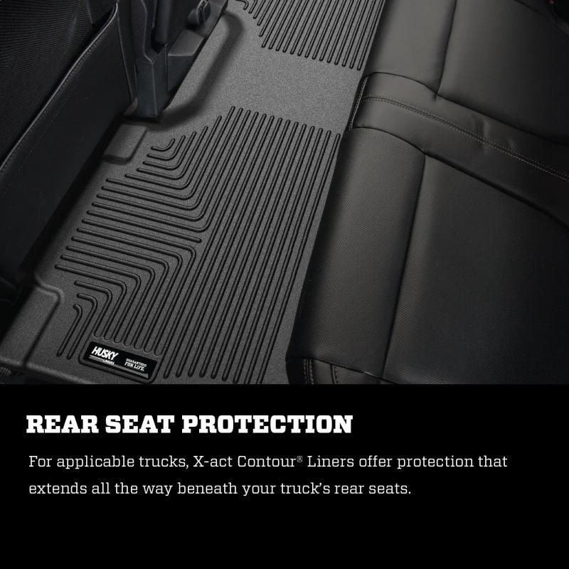 Husky Liners 21-23 Ford F-150 CC SC X-Act Contour Front & Second Row Seat Floor Liners - Black - SMINKpower Performance Parts HSL53468 Husky Liners