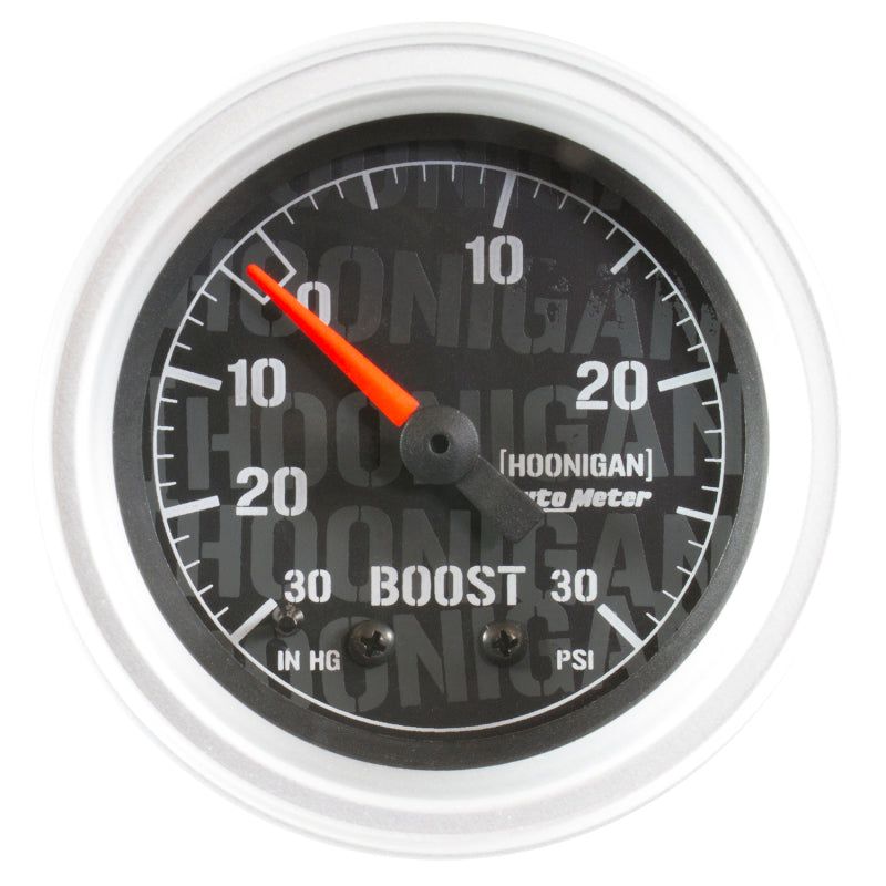 Autometer Hoonigan 52mm 30 PSI Mechanical Vacuum/Boost Gauge-Gauges-AutoMeter-ATM4303-09000-SMINKpower Performance Parts