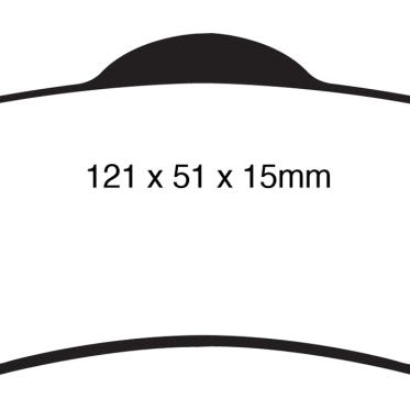 EBC 11+ Chevrolet Caprice 3.6 Redstuff Rear Brake Pads-Brake Pads - Performance-EBC-EBCDP31834C-SMINKpower Performance Parts