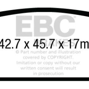 EBC 15+ Cadillac Escalade 6.2 2WD Yellowstuff Rear Brake Pads-Brake Pads - Performance-EBC-EBCDP43022R-SMINKpower Performance Parts