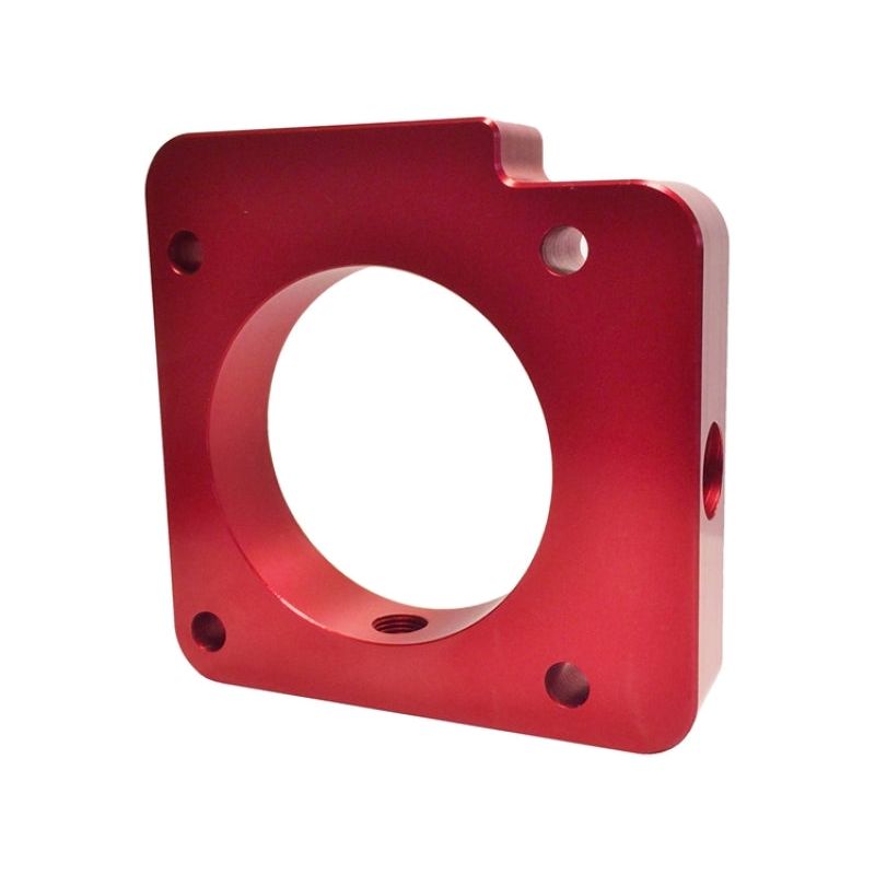 Torque Solution Throttle Body Spacer (Red) Subaru WRX 2006-2014 / STI 2004-2015-Throttle Body Spacers-Torque Solution-TQSTS-TBS-027R-SMINKpower Performance Parts